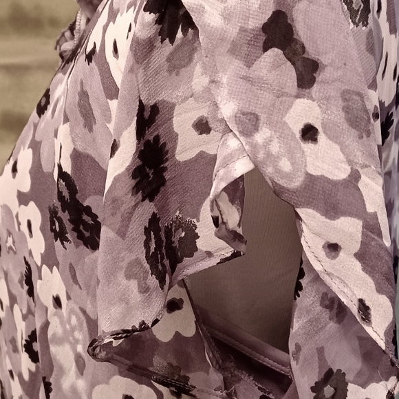 Grey Floral Tunic and Cami Set - Size 18 - Picture 3 of 6